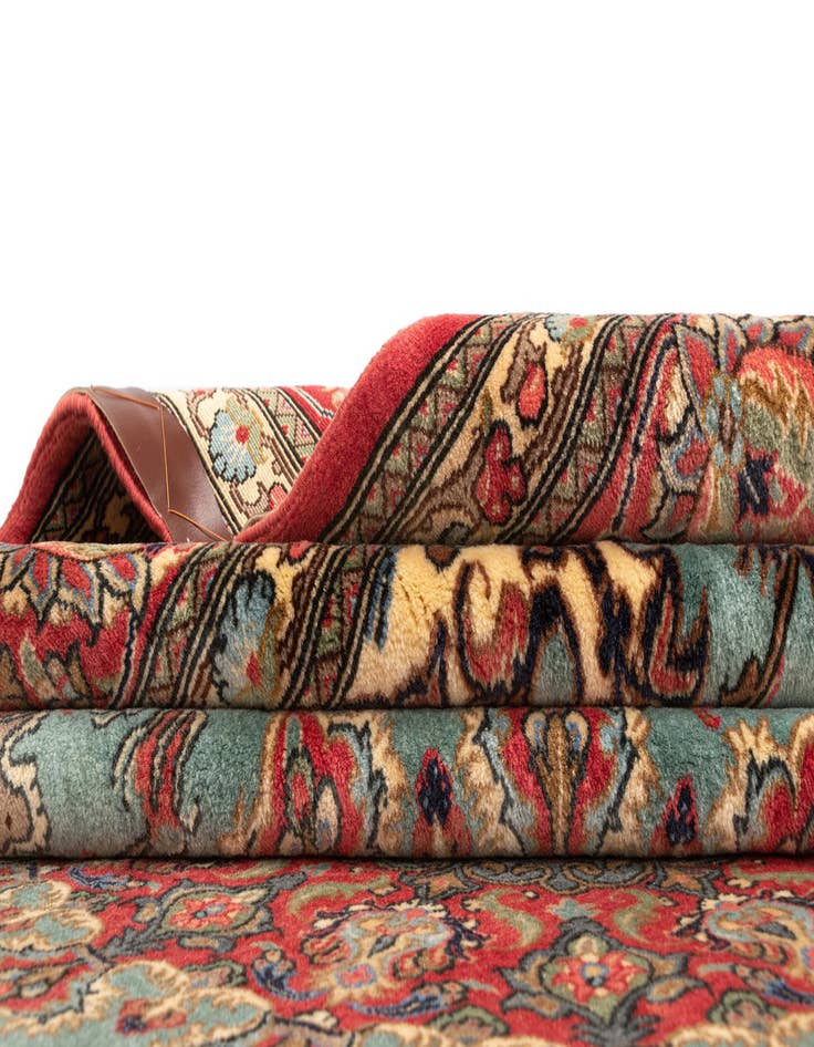 Detail image of  6' 8 x 9' 10  Hand Knotted Qom Persian Rug