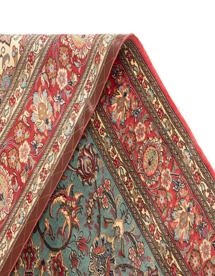 Detail image of  6' 8 x 9' 10  Hand Knotted Qom Persian Rug