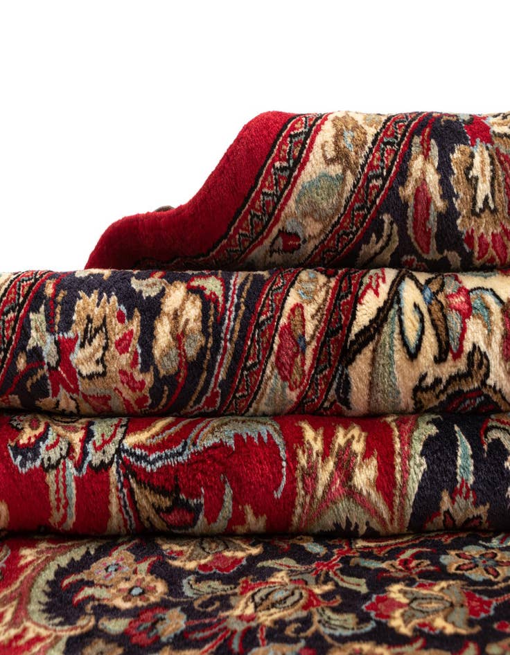 Detail image of  6' 9 x 9' 8  Hand Knotted Qom Persian Rug