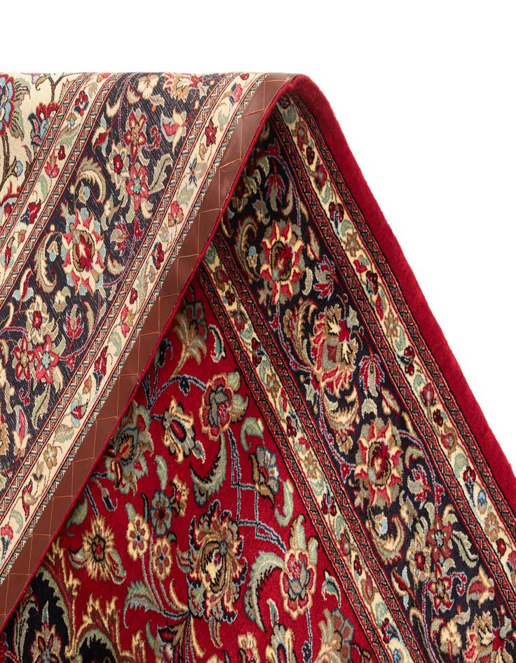 Detail image of  6' 9 x 9' 8  Hand Knotted Qom Persian Rug