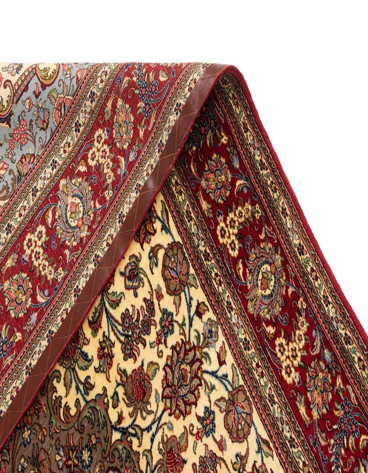 Detail image of  6' 4 x 9' 6  Hand Knotted Qom Persian Rug