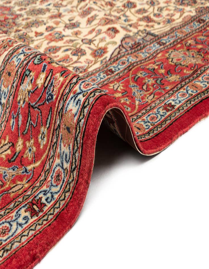 Detail image of  6' 6 x 9' 6  Hand Knotted Qom Persian Rug