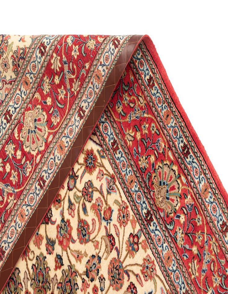 Detail image of  6' 6 x 9' 6  Hand Knotted Qom Persian Rug