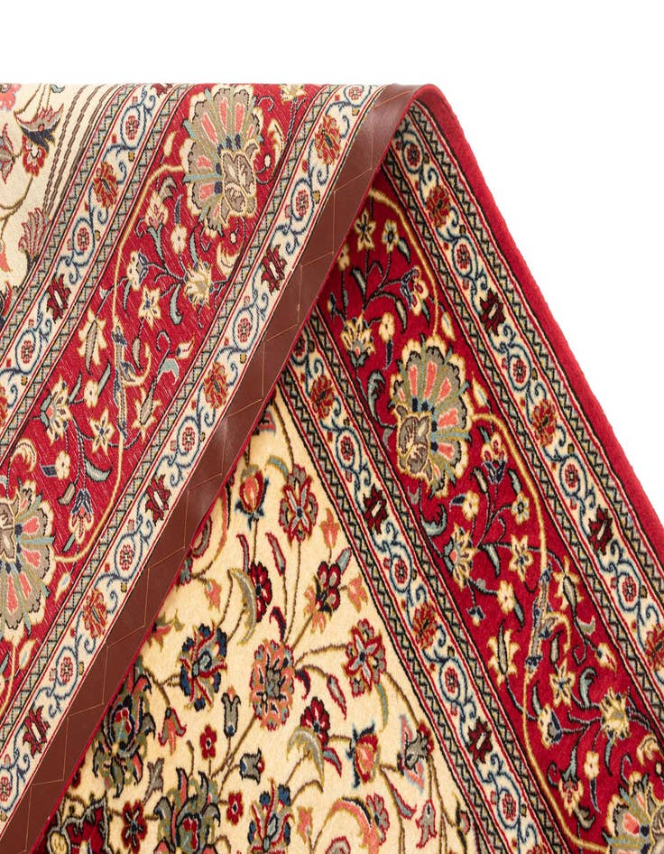 Detail image of  6' 6 x 9' 7  Hand Knotted Qom Persian Rug