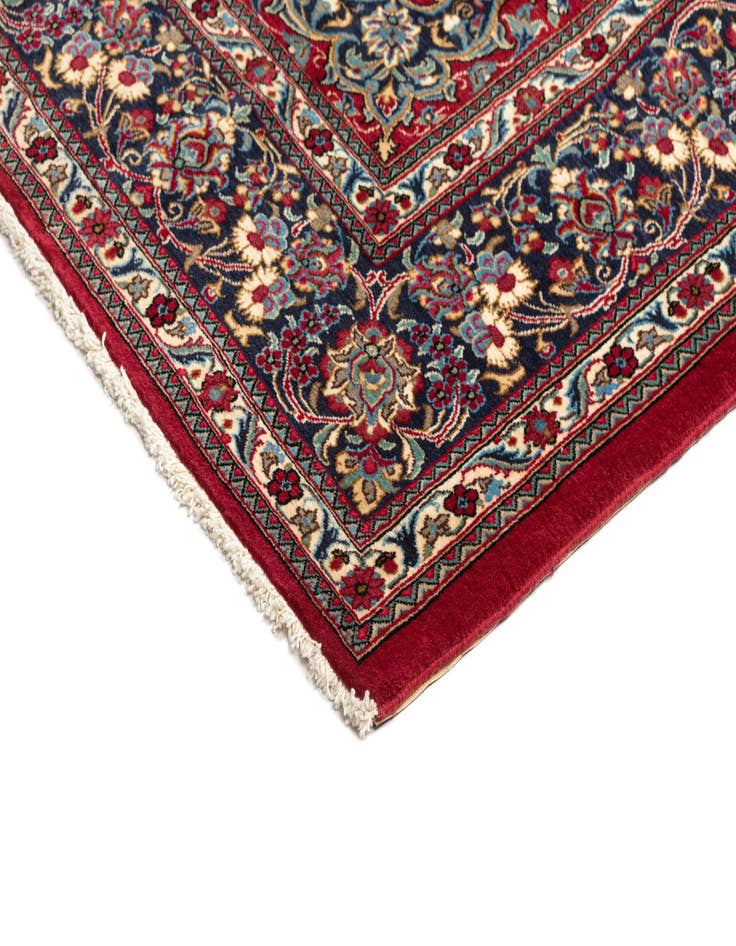 Detail image of  6' 8 x 9' 8  Hand Knotted Qom Persian Rug