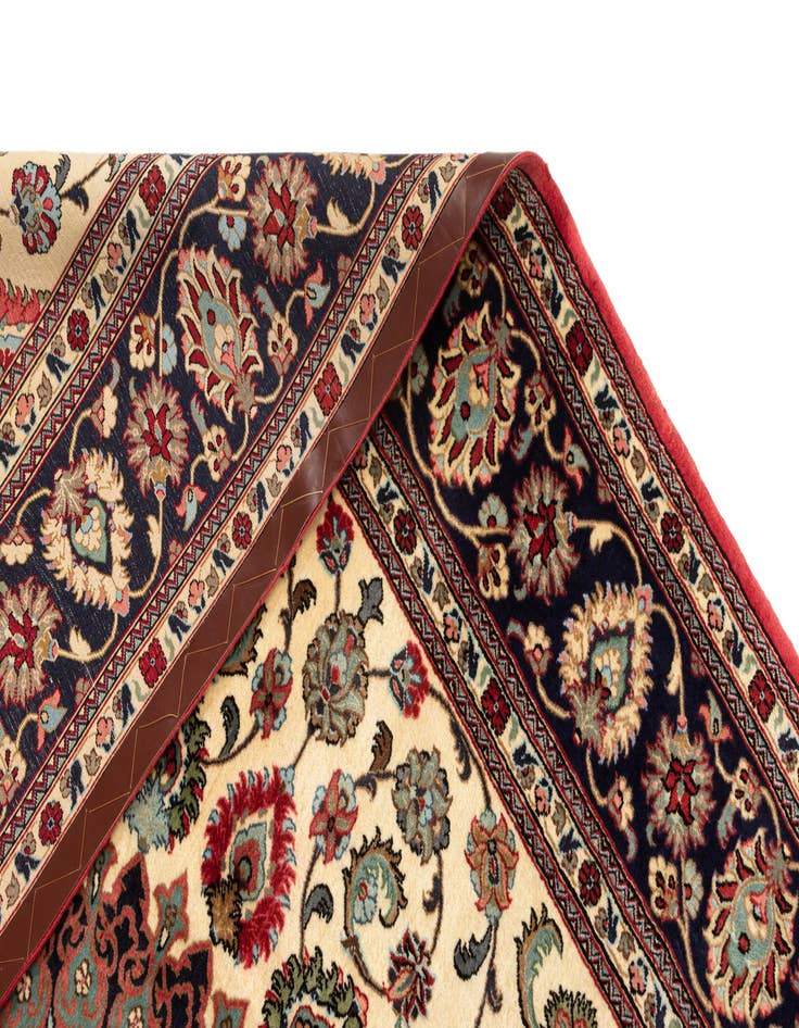 Detail image of  6' 9 x 9' 8  Hand Knotted Qom Persian Rug