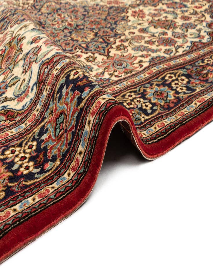 Detail image of  4' 8 x 7' 1  Hand Knotted Qom Persian Rug