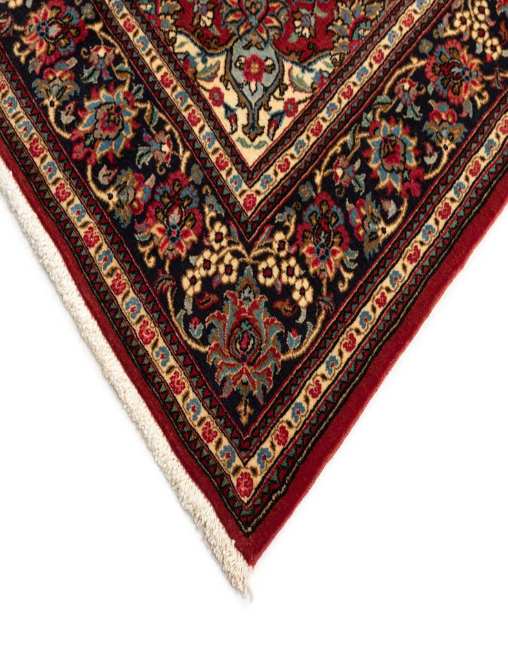 Detail image of  4' 8 x 7' 1  Hand Knotted Qom Persian Rug