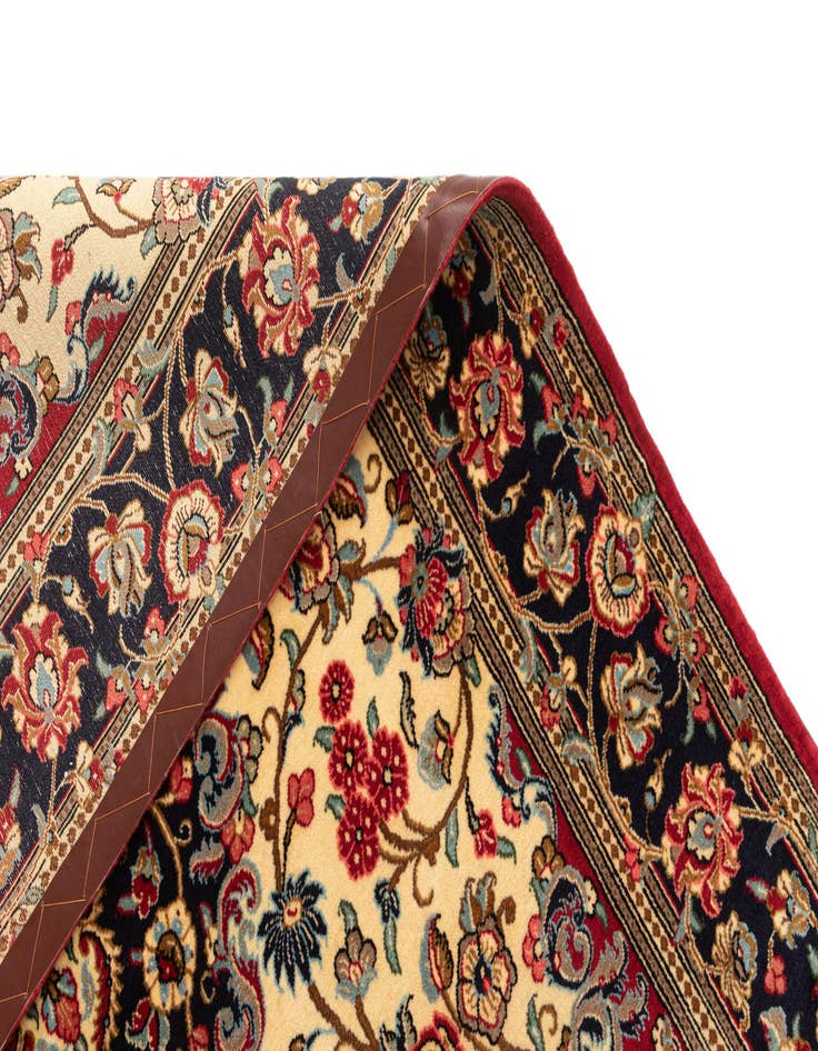 Detail image of  4' 8 x 6' 8  Hand Knotted Qom Persian Rug