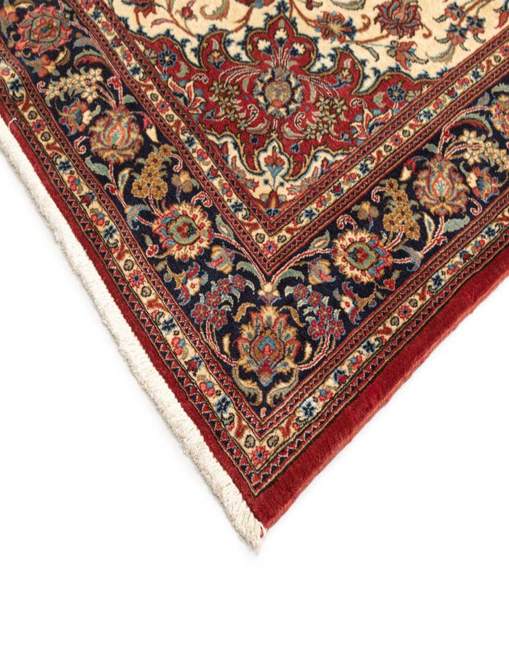 Detail image of  4' 8 x 6' 10  Hand Knotted Qom Persian Rug