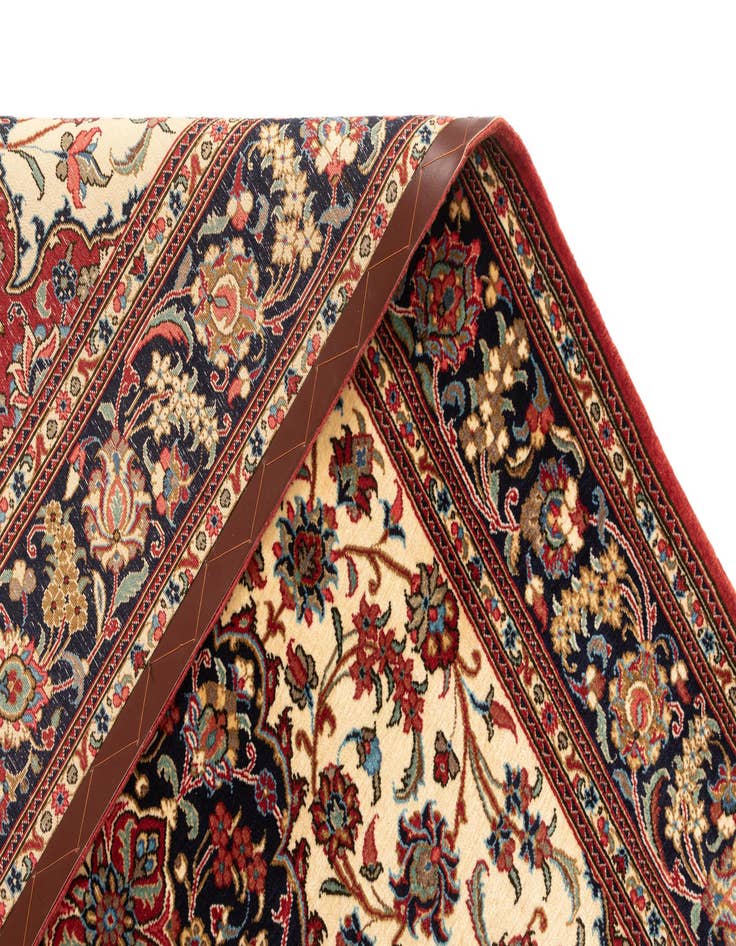 Detail image of  4' 8 x 6' 10  Hand Knotted Qom Persian Rug