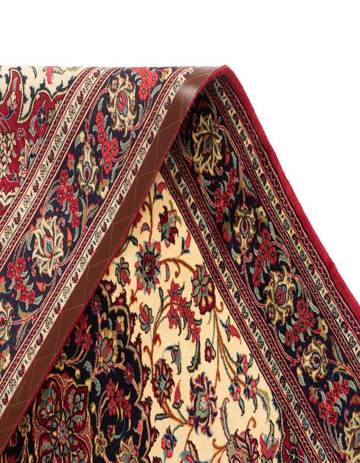 Detail image of  4' 8 x 6' 10  Hand Knotted Qom Persian Rug