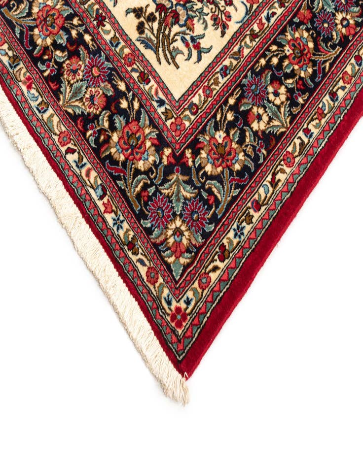 Detail image of  4' 7 x 6' 7  Hand Knotted Qom Persian Rug