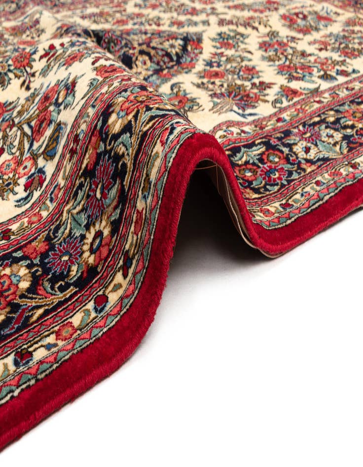 Detail image of  4' 7 x 6' 7  Hand Knotted Qom Persian Rug