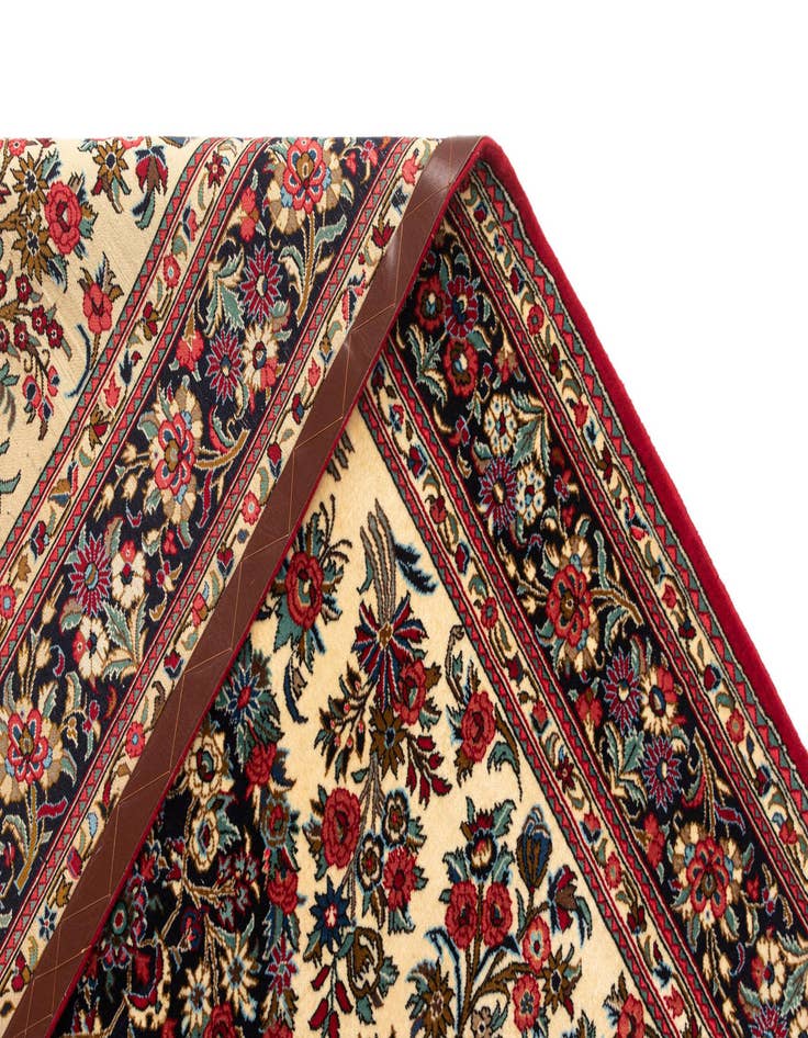 Detail image of  4' 7 x 6' 7  Hand Knotted Qom Persian Rug