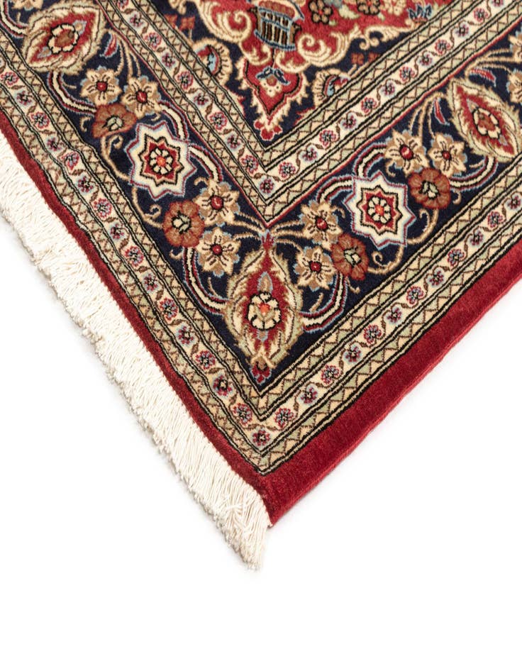 Detail image of  4' 7 x 7' 5  Hand Knotted Qom Persian Rug