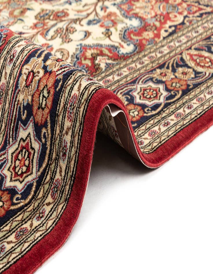 Detail image of  4' 7 x 7' 5  Hand Knotted Qom Persian Rug