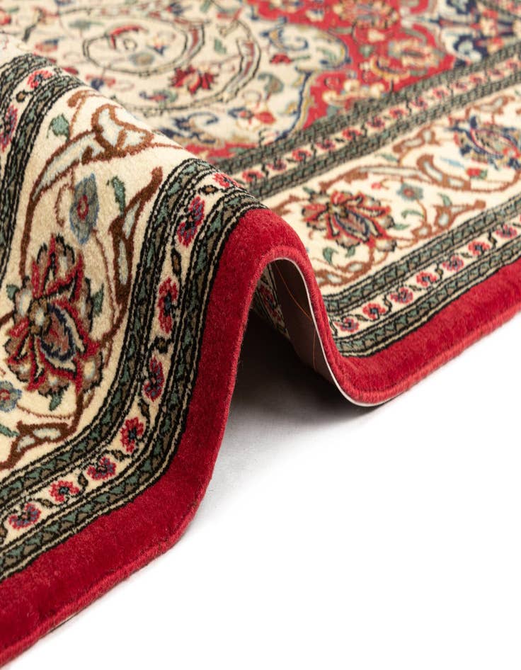 Detail image of  4' 8 x 7' 1  Hand Knotted Qom Persian Rug