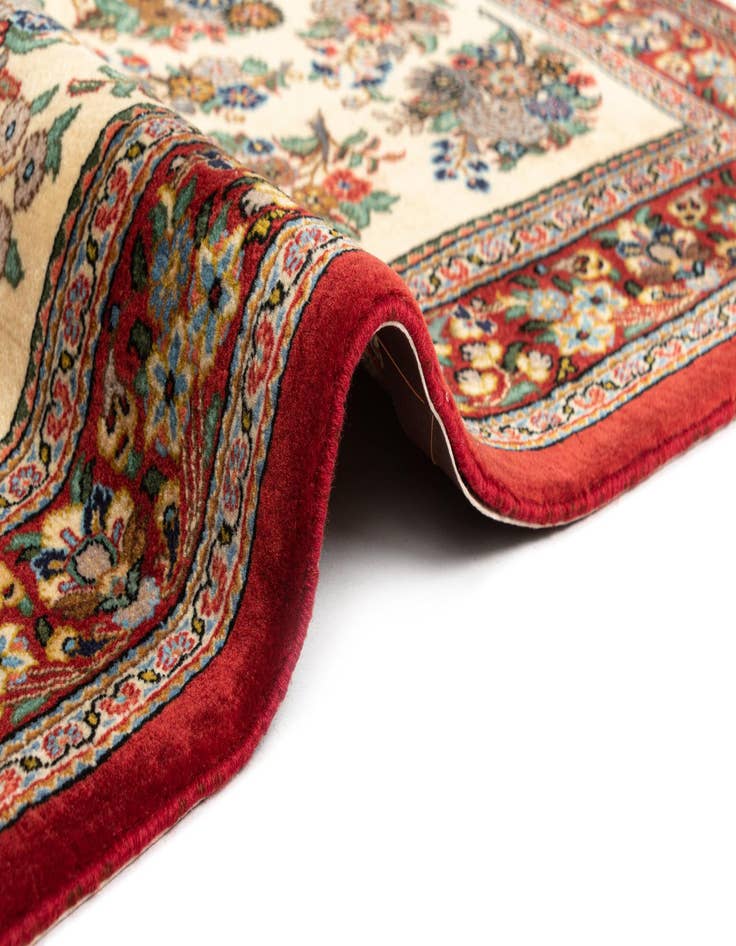 Detail image of  3' 2 x 5' 1  Hand Knotted Qom Persian Rug