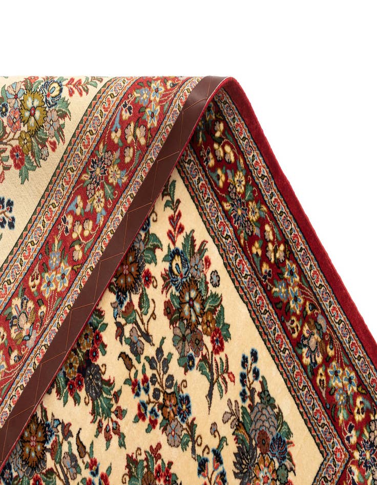 Detail image of  3' 2 x 5' 1  Hand Knotted Qom Persian Rug