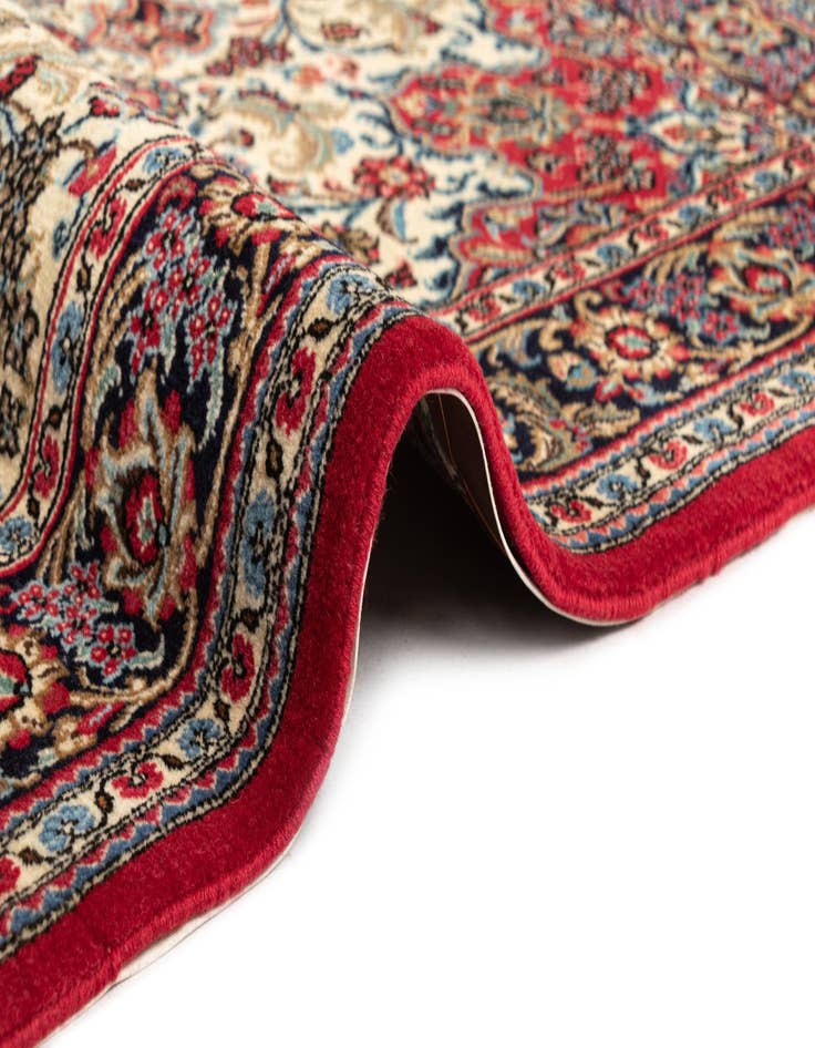 Detail image of  3' 7 x 5'  Hand Knotted Qom Persian Rug