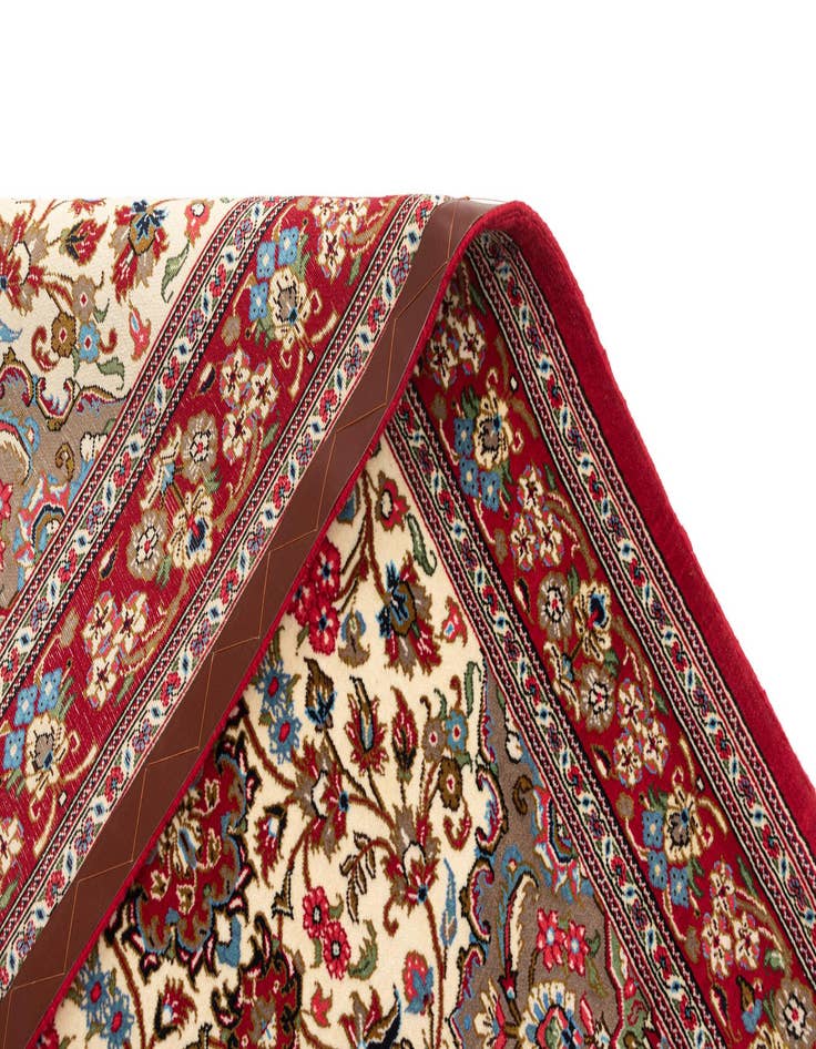 Detail image of  3' 4 x 5' 1  Hand Knotted Qom Persian Rug