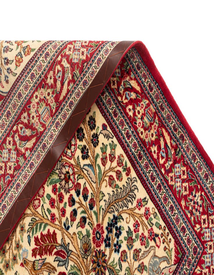 Detail image of  3' 3 x 4' 10  Hand Knotted Qom Persian Rug