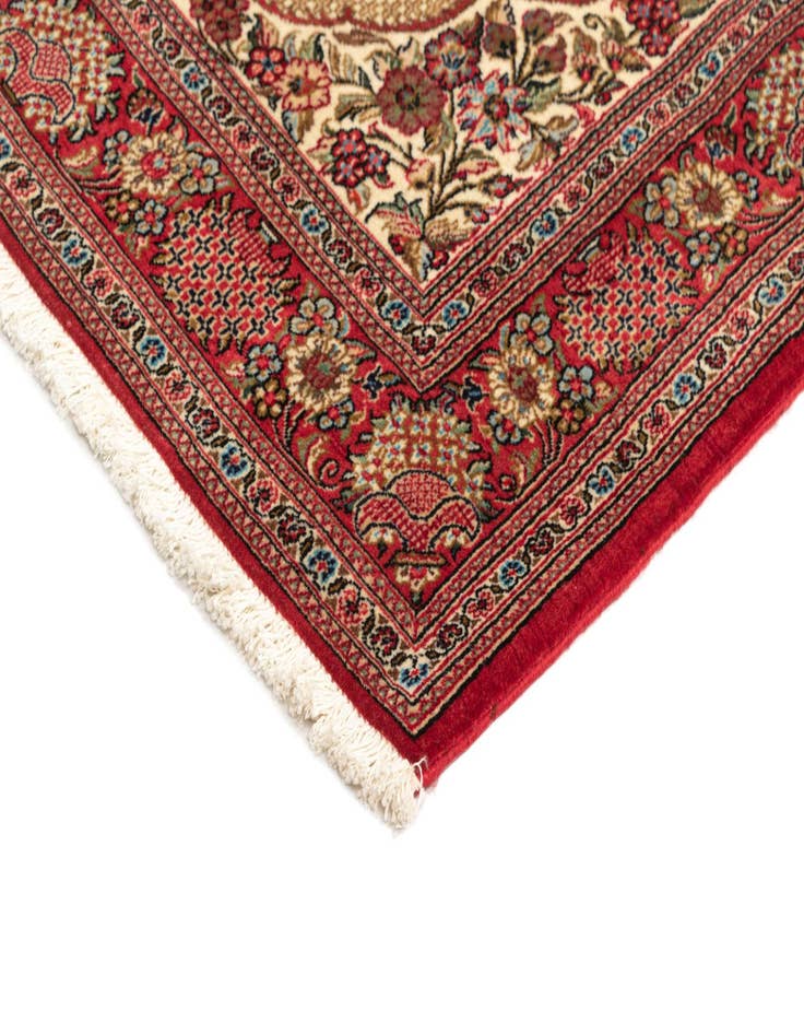 Detail image of  3' 4 x 5' 1  Hand Knotted Qom Persian Rug