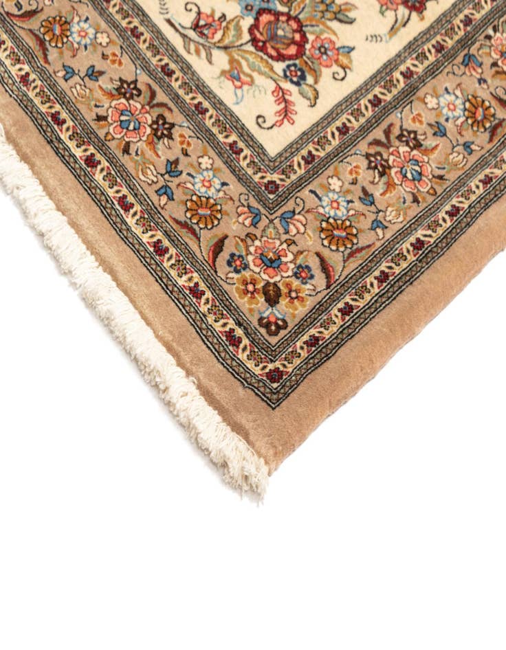 Detail image of  3' 7 x 5' 4  Hand Knotted Qom Persian Rug