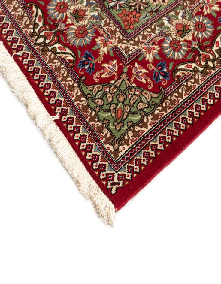 Detail image of  4' 7 x 7' 11  Hand Knotted Qom Persian Rug