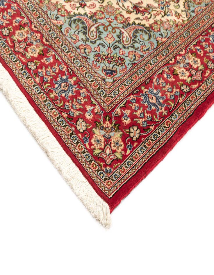 Detail image of  4' 11 x 7' 7  Hand Knotted Qom Persian Rug