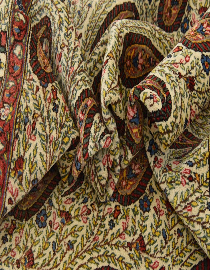 Detail image of 8' 2 x 11' 6 Hand Knotted Qom Persian Wool Rug
