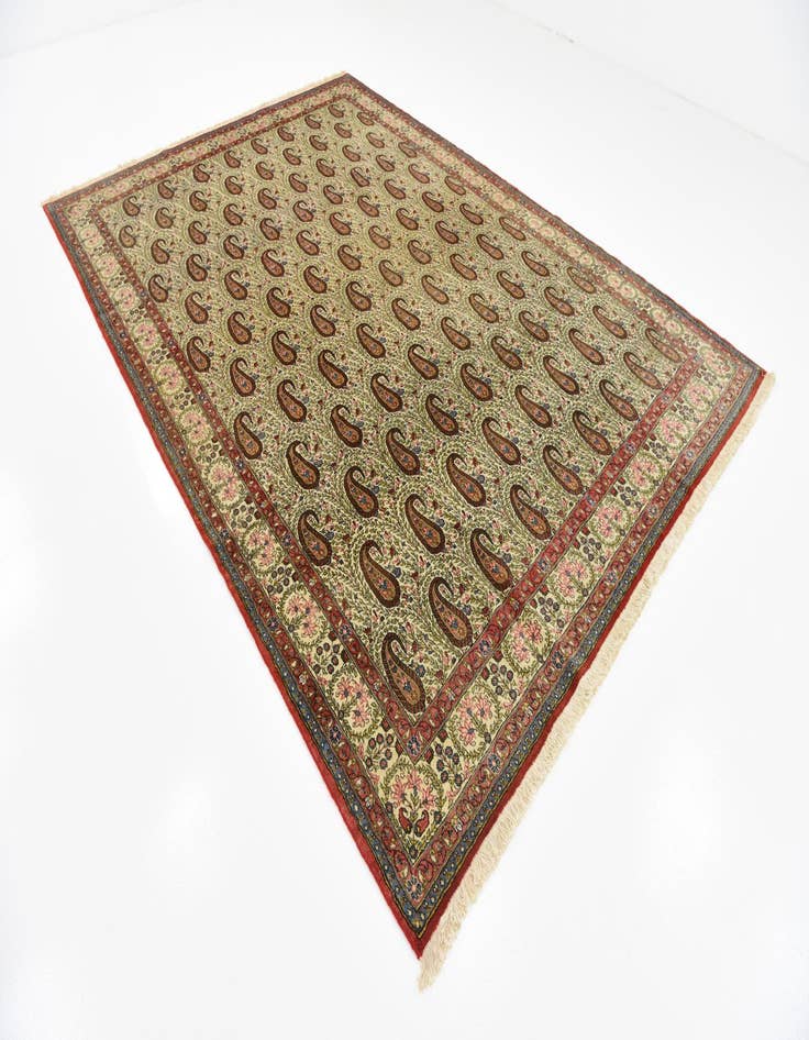 Detail image of 8' 2 x 11' 6 Hand Knotted Qom Persian Wool Rug