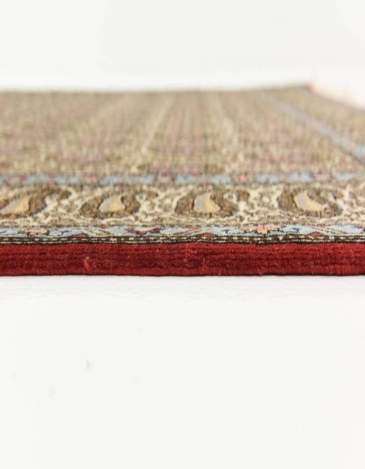 Detail image of  4' 3 x 7'  Hand Knotted Qom Persian Rug