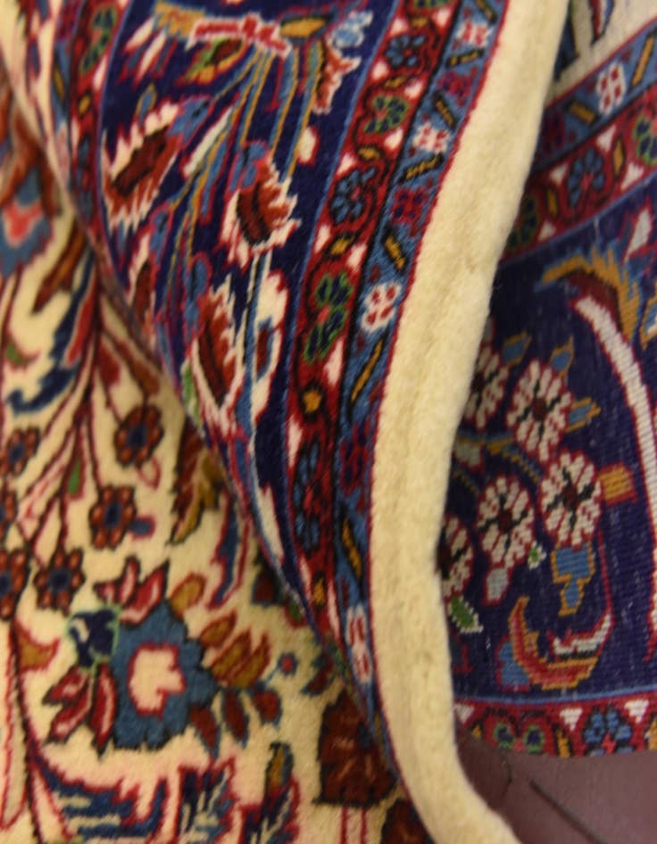 Detail image of  4' 5 x 6' 6  Hand Knotted Qom Persian Rug