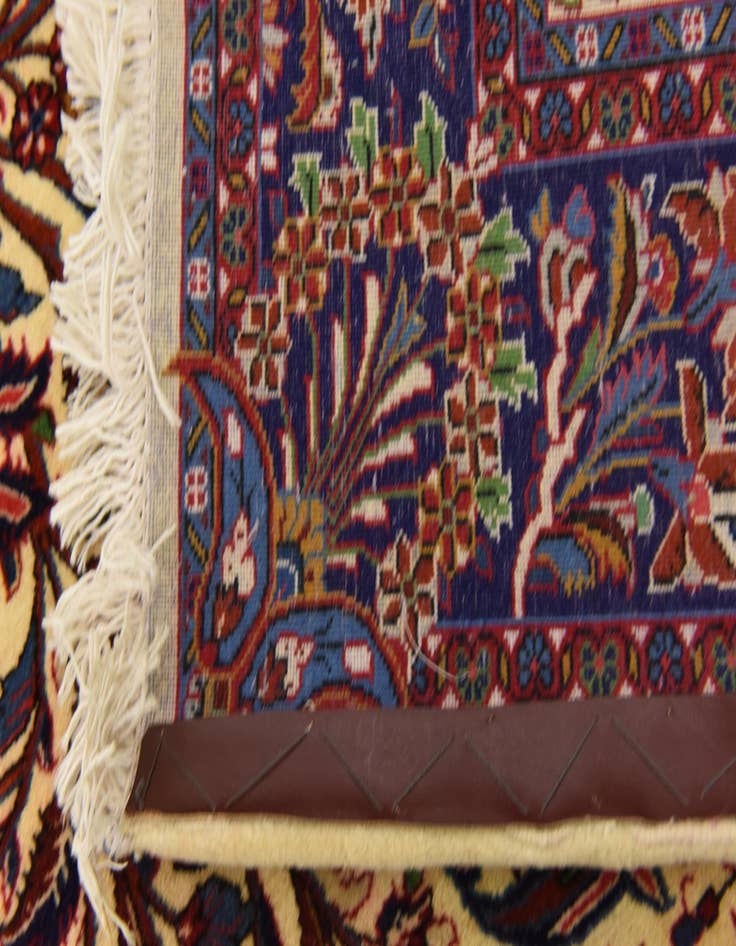 Detail image of  4' 5 x 6' 6  Hand Knotted Qom Persian Rug