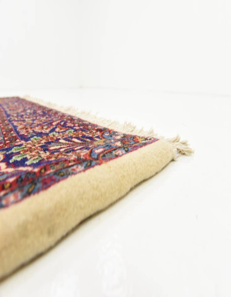 Detail image of  4' 5 x 6' 6  Hand Knotted Qom Persian Rug