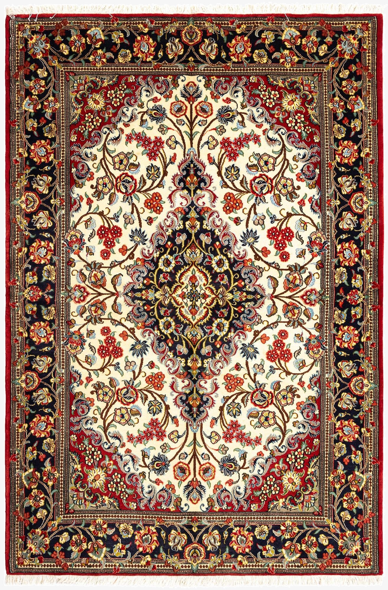  4' 9 x 7' Qom Rug