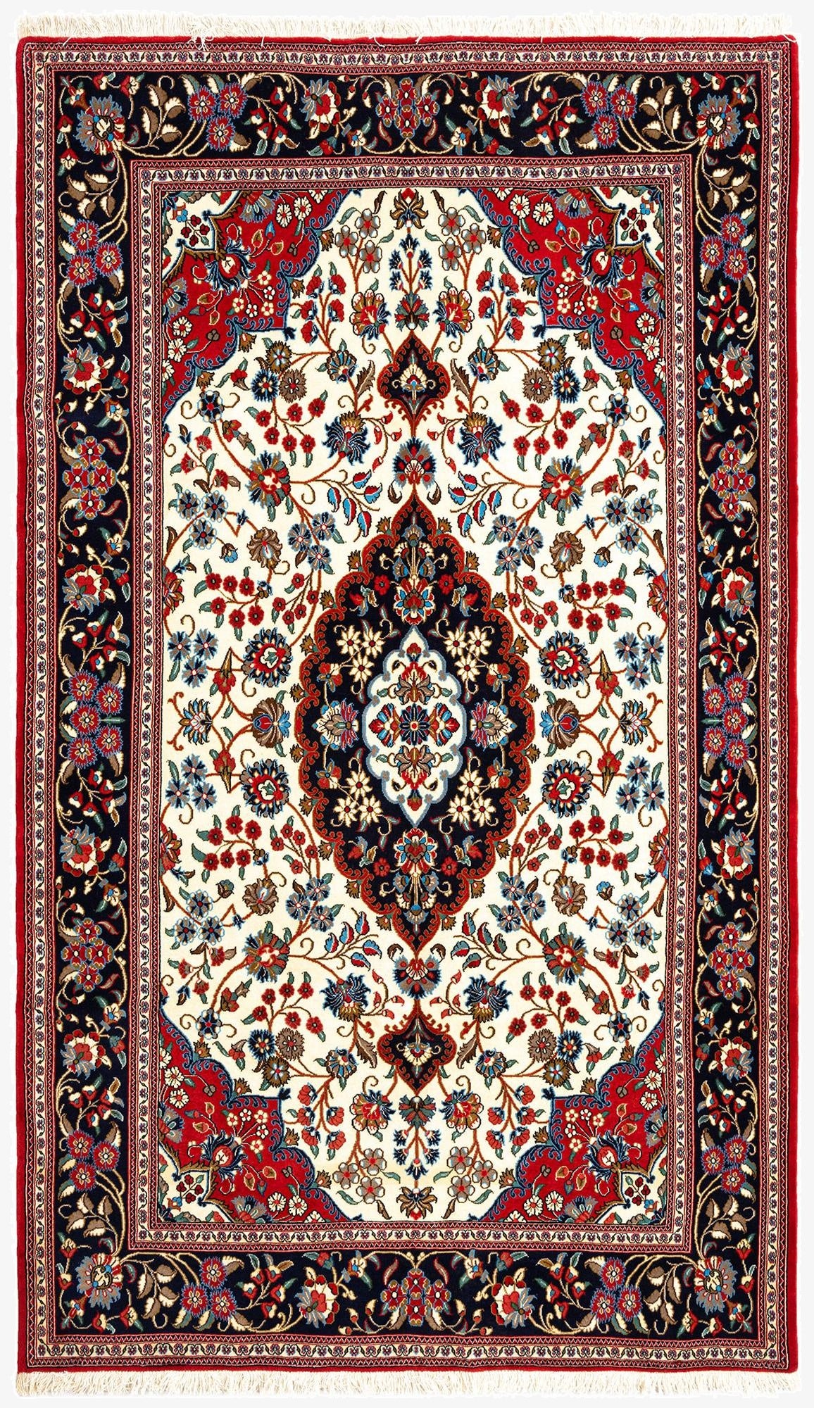  5' x 8' 5  Hand Knotted Qom Persian Rug