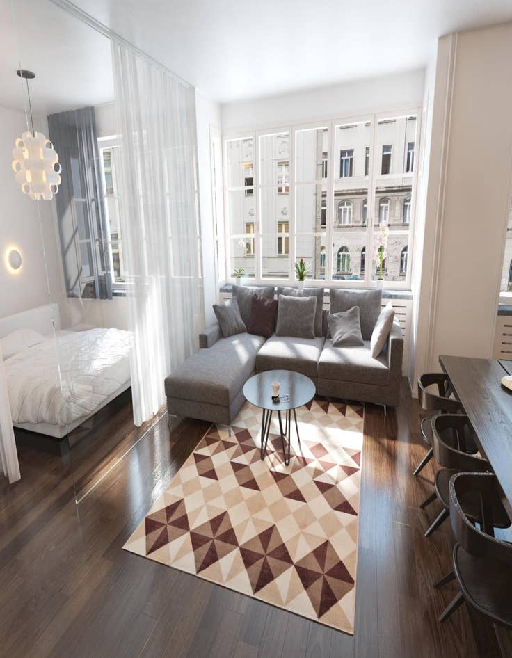 Detail image of  6' 7 x 9' 9 Reproduction Gabbeh Rug