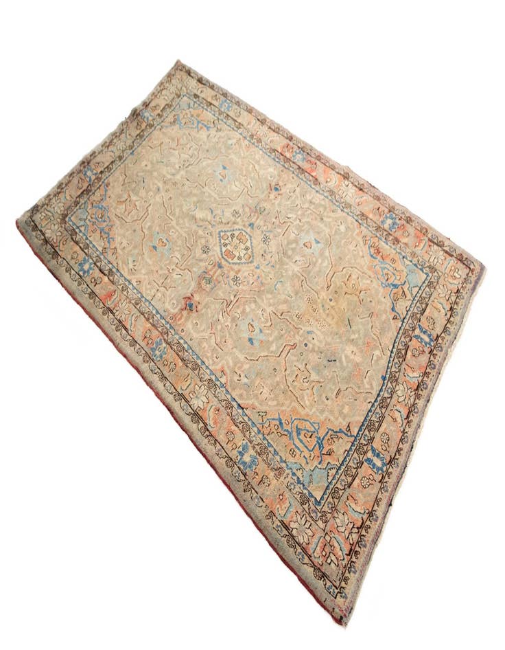 Detail image of  4' 5 x 7'  Hand Knotted Sarough Persian Wool Rug