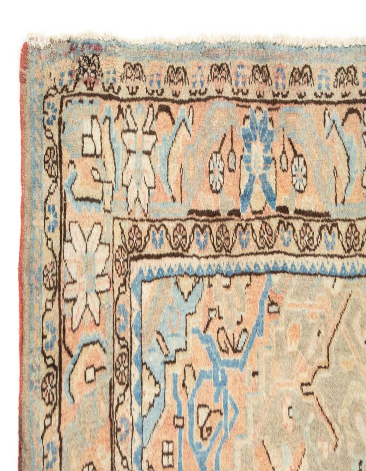 Detail image of  4' 5 x 7'  Hand Knotted Sarough Persian Wool Rug