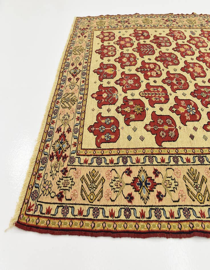 Detail image of  4' x 6' 2  Hand Knotted Sirjan Persian Wool Rug