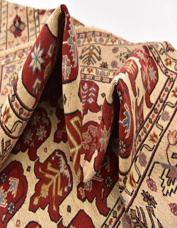 Detail image of  4' 3 x 6' 4  Hand Knotted Sirjan Persian Wool Rug