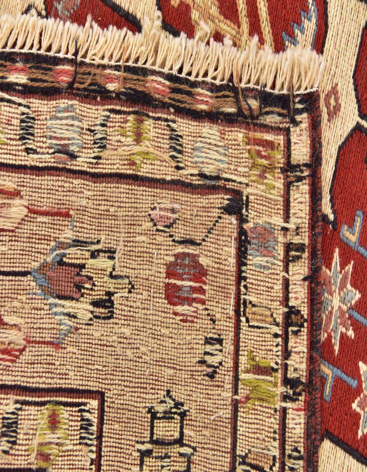 Detail image of  4' 3 x 6' 4  Hand Knotted Sirjan Persian Wool Rug