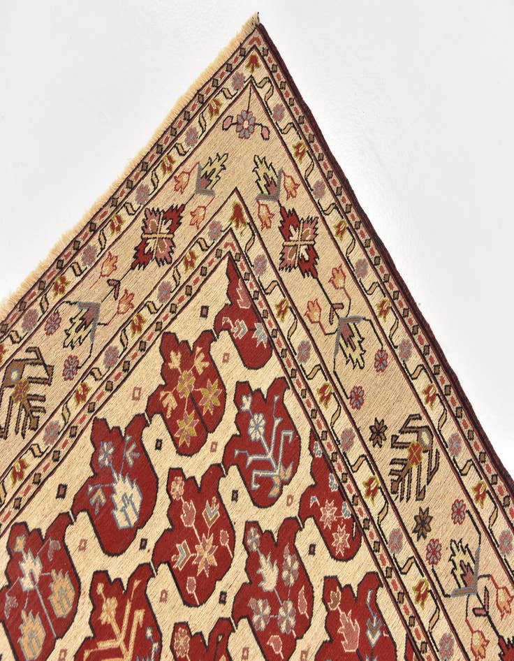 Detail image of  4' 3 x 6' 4  Hand Knotted Sirjan Persian Wool Rug