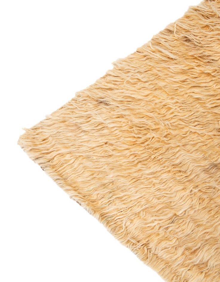 Detail image of  6' 7 x 9' 7  Hand Knotted Solid Shag Wool Rug