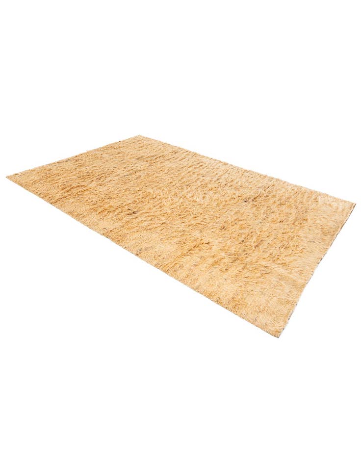 Detail image of  6' 7 x 9' 7  Hand Knotted Solid Shag Wool Rug