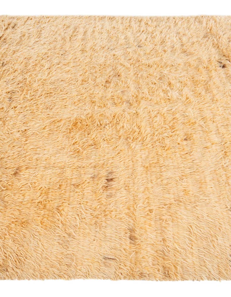 Detail image of  6' 7 x 9' 7  Hand Knotted Solid Shag Wool Rug