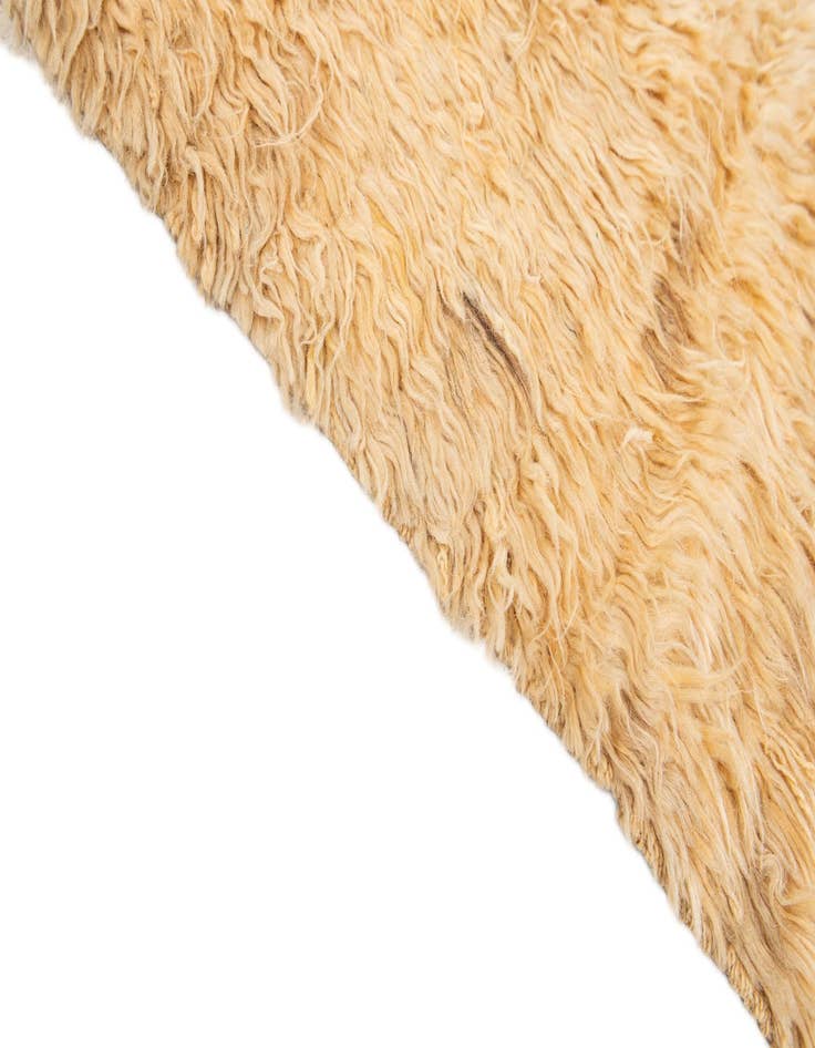 Detail image of  6' 7 x 9' 7  Hand Knotted Solid Shag Wool Rug